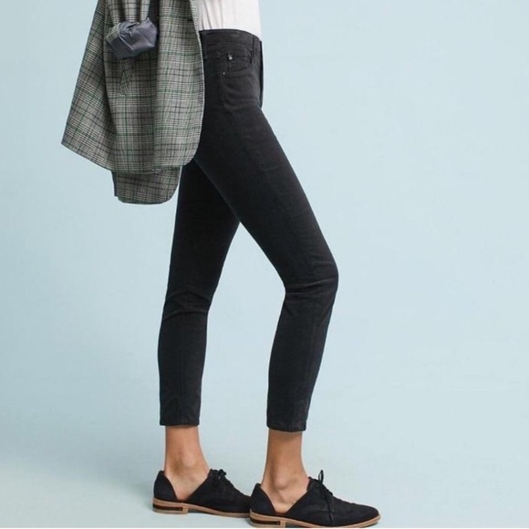 Anthropologie Denim - Anthro AG Stevie Ankle Charcoal Gray Velvet 32